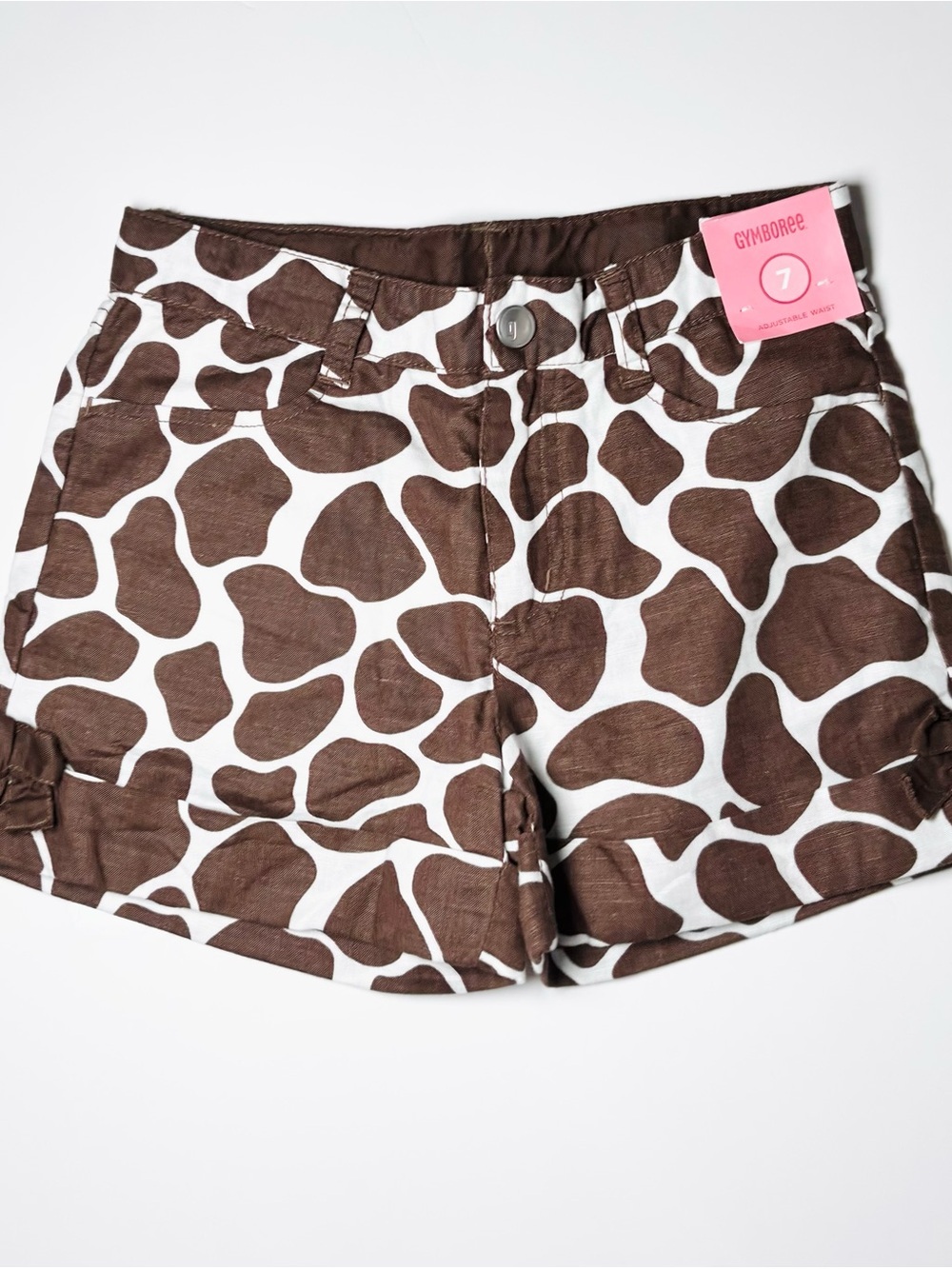 NWT Deadstock Gymboree Giraffe Print Cuffed Shorts Y2K Style 7 Whimsygoth Indie